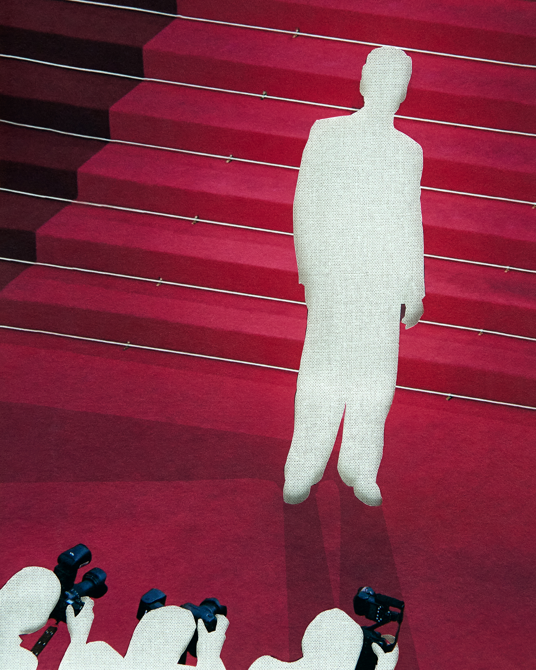 An image of Pedro Pascal on a red carpet with the actor cut out