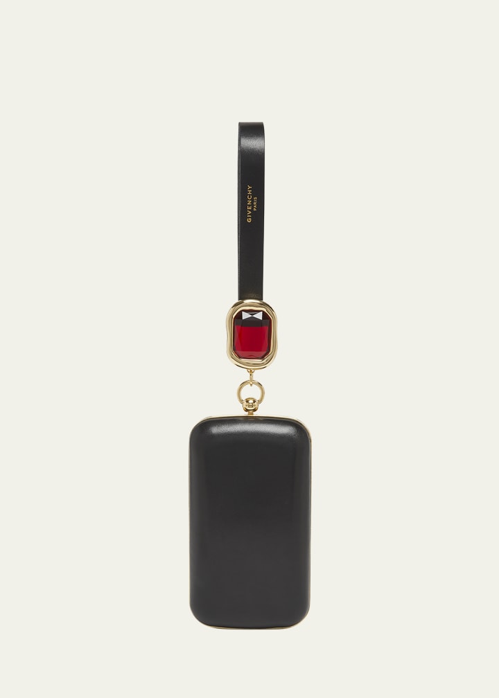 Show Crystal-Embellished Minaudiere in Nappa Leather