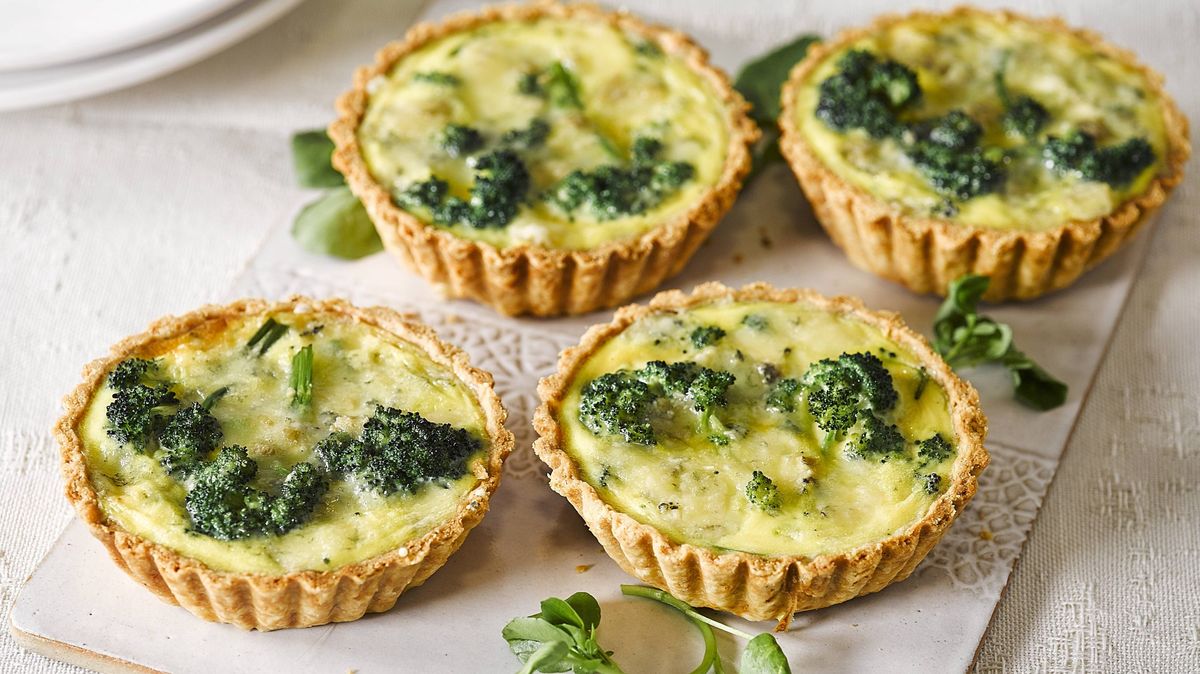Broccoli, leek and blue cheese tartlets Lunch Recipes Woman & Home