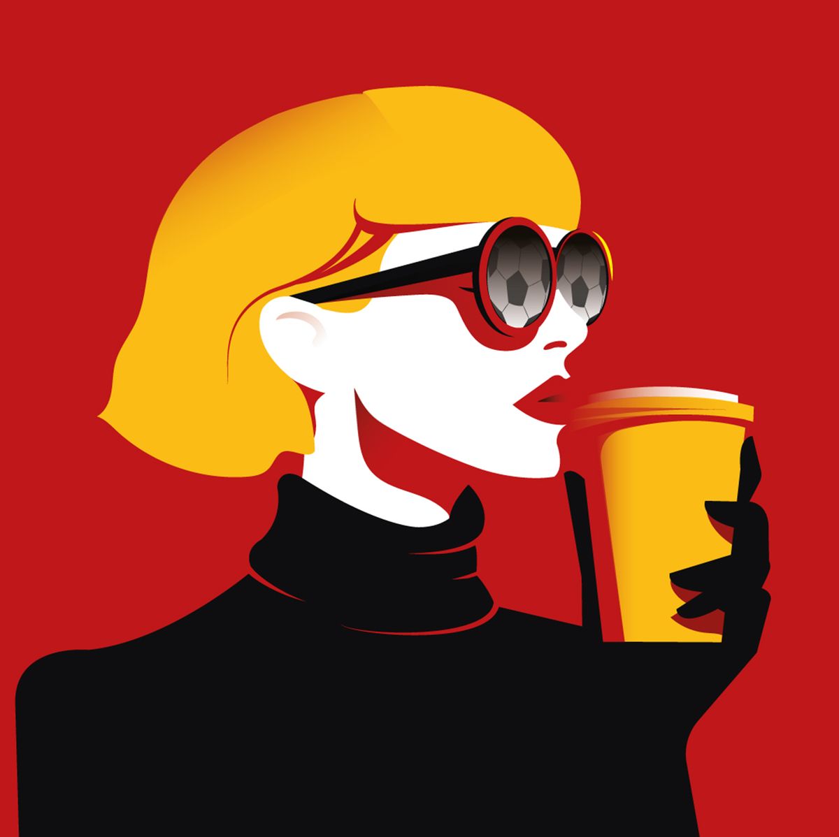 Marga Casta&ntilde;o's illustration called Soccer Mum.