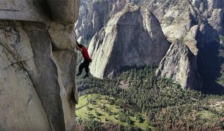 Alex Honnold climbing El Capitan in Free Solo