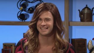 Chris Hemsworth disguised as Claire on SNL