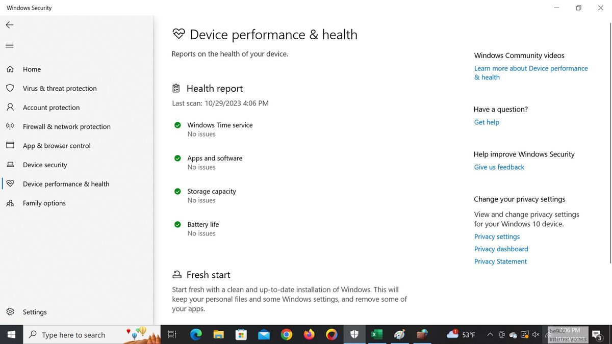 Microsoft Defender screen shot