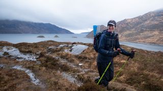 A runner in an ultra marathon in Scotland