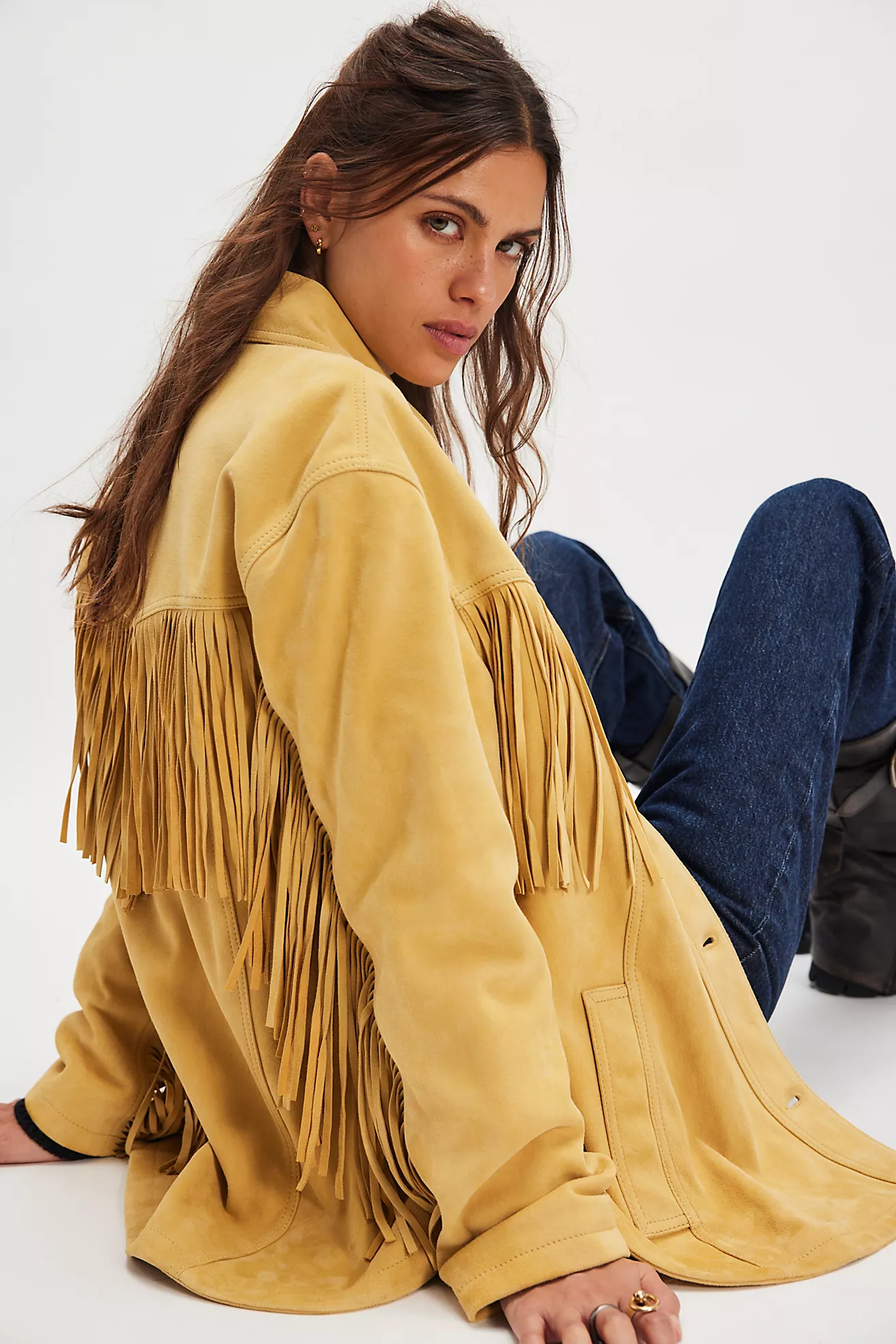 We the Free Fringe Out Suede Jacket