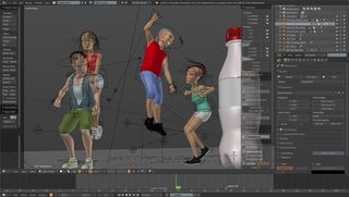 Open-source software Blender was used to create all of the 3D elements of the spot