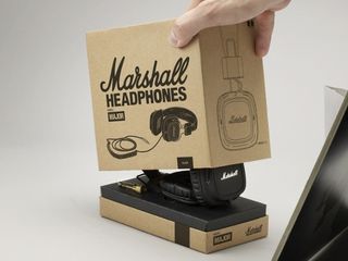 Marshall amps headphones close-up