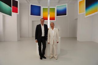 Hermès' Pierre-Alexis Dumas with Hiroshi Sugimoto.
