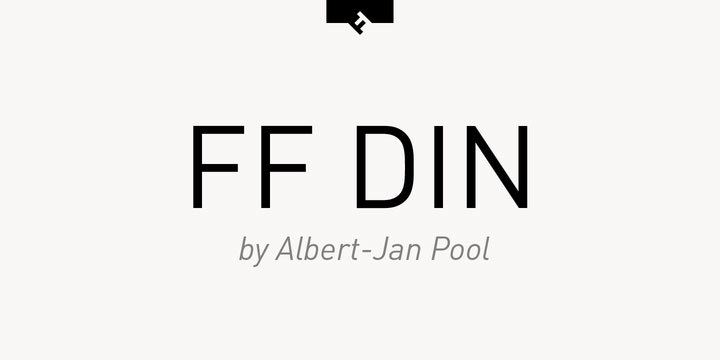 FF Din serif font sample