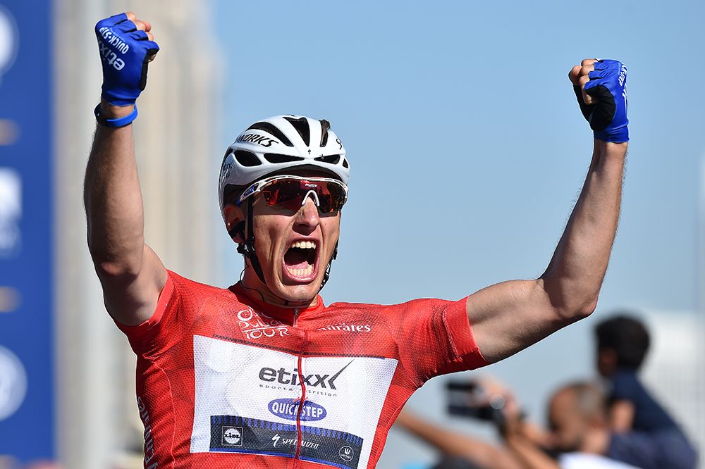 Marcel Kittel celebrates his Dubai Tour victory