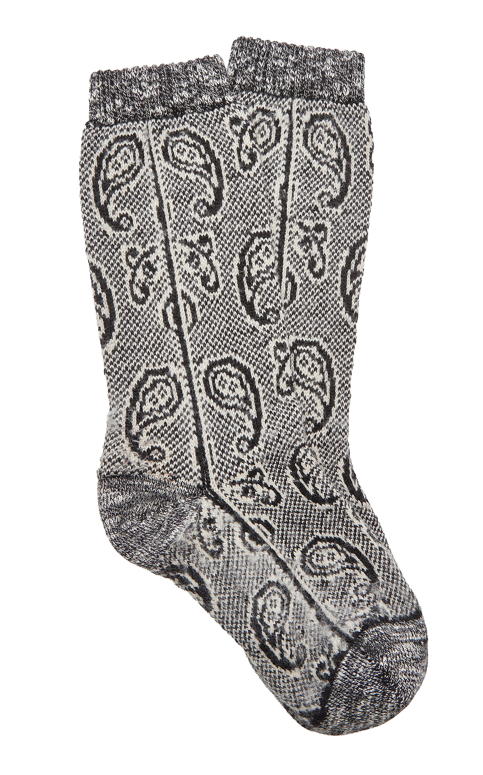 Paisley-Jacquard Wool Socks