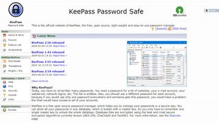 KeePass website screenshot