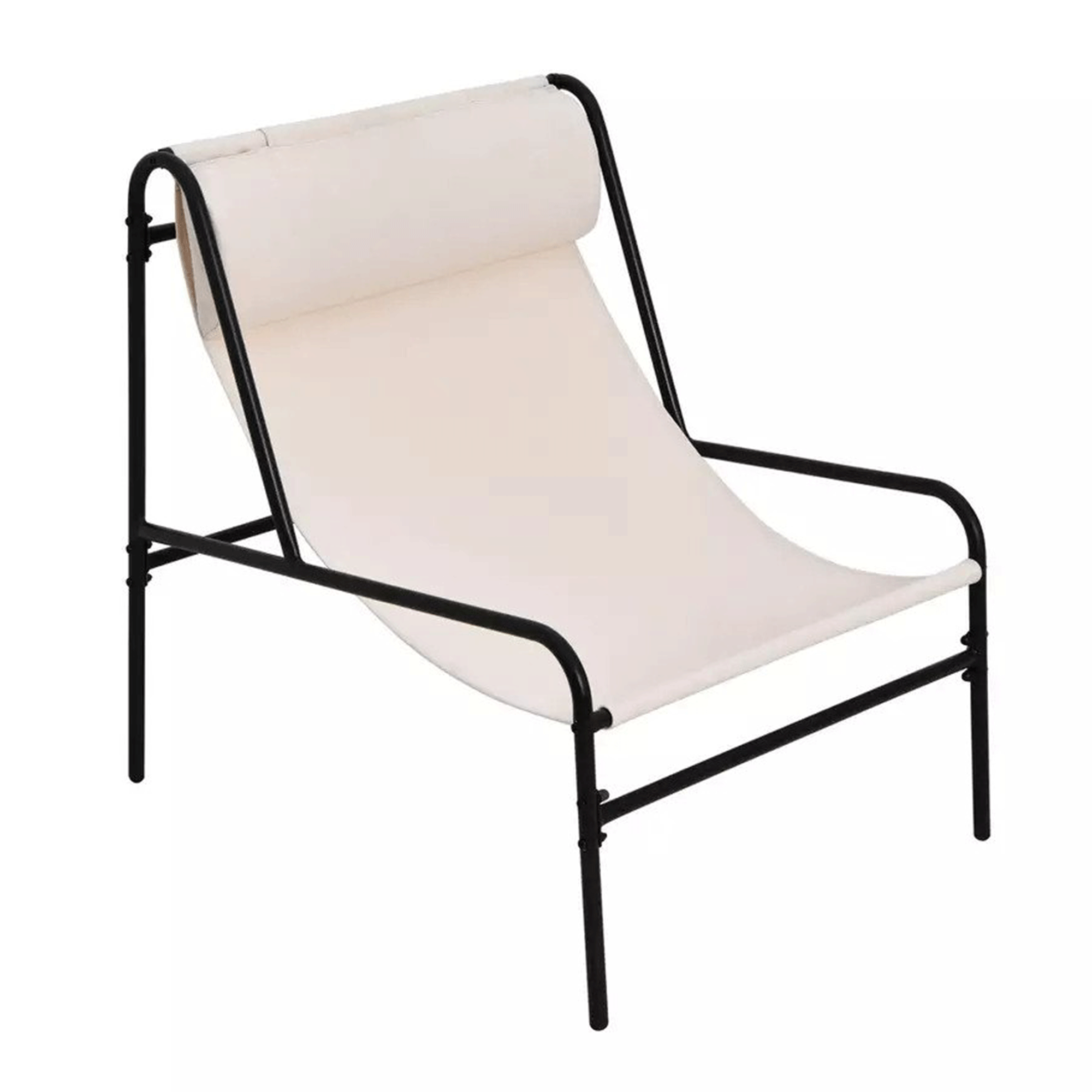 Lounge chair in white and black