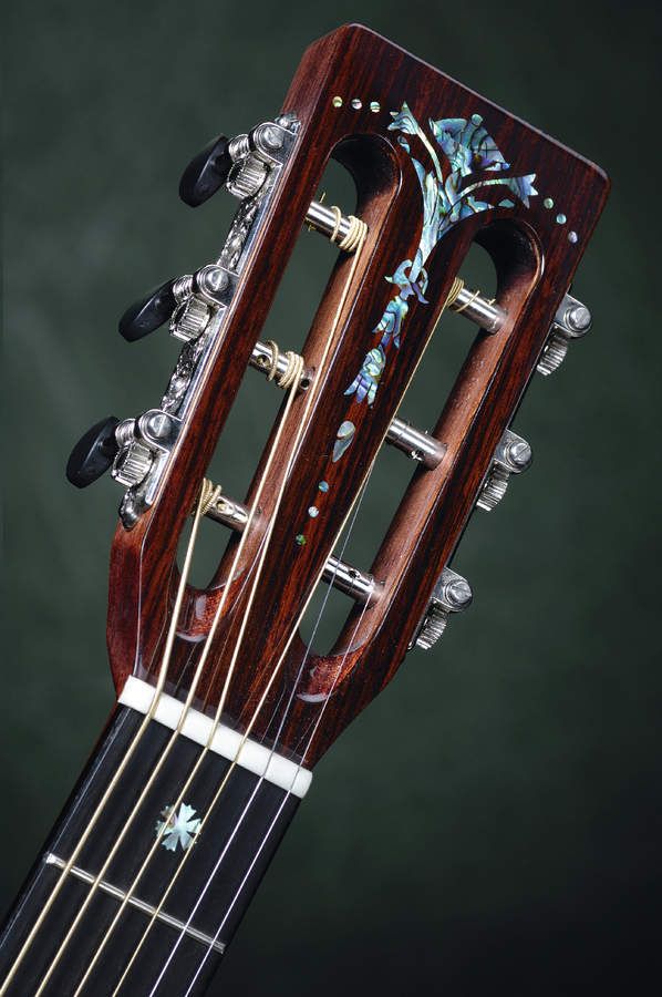 Abalone adorns the Little Wing's headstock and fretboard.