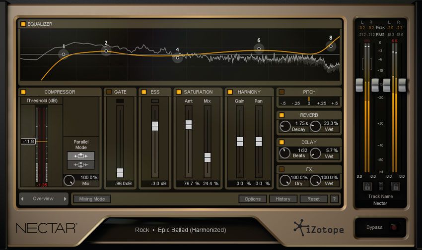 Shown here is Overview mode, but Advanced mode gives you a more detailed view for each module