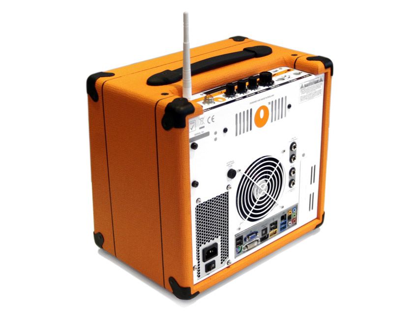 PC, speaker, amp - a complete musician's workstation.