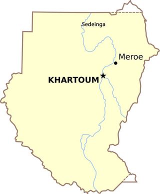 map of Kingdom Kush in modern-day Sudan