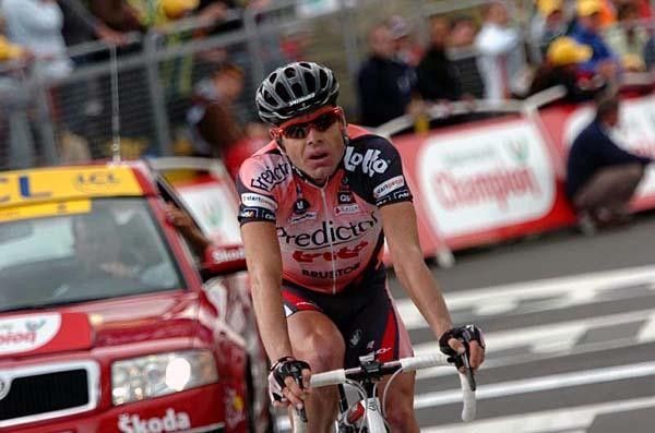 Cadel Evans (Predictor-Lotto) was hoping to stay in touch with Rasmussen today, but lost almost two minutes.