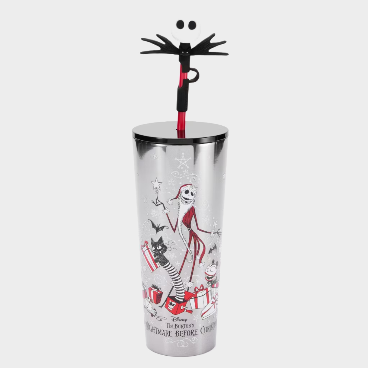 Disney Nightmare Before Christmas Starbucks tumbler on a plain background