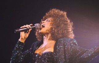 Whitney Houston performing in Paris in 1988