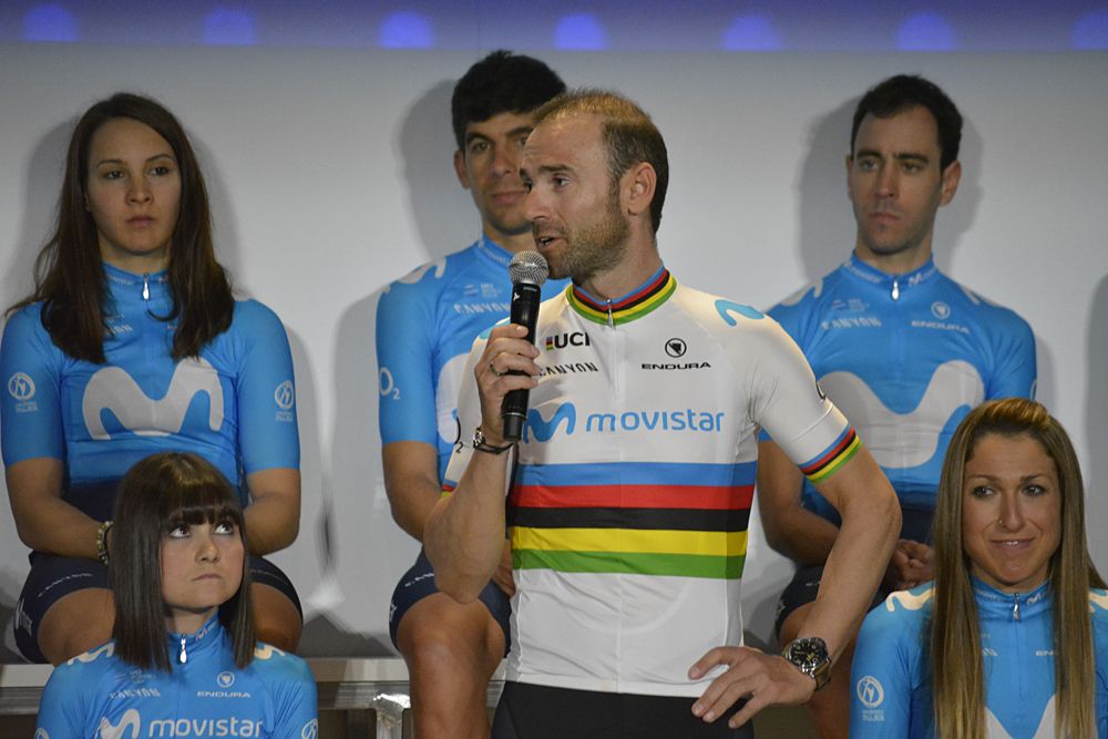 Alejandro Valverde at the Movistar 2019 team presentation in Madrid