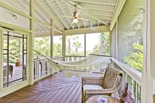 Porch with hammock at Sandra Bullock's house