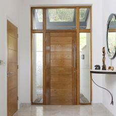 modern front door in hallway