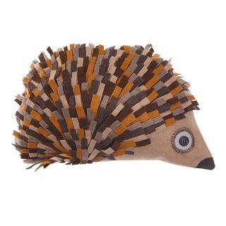 cushion with hedgehog and white background