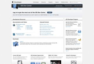 The iOS Dev Center functions as the main entrance to all of Apple’s iOS developer resources