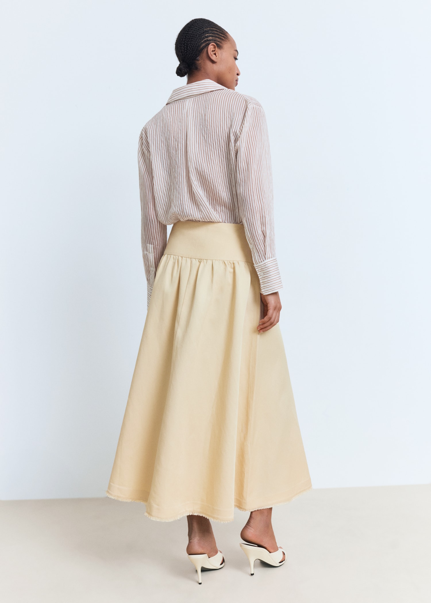 Midi-Skirt With Frayed Ends - Women | Mango United Kingdom