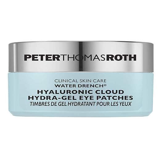 Peter Thomas Roth, Peter Thomas Roth | Water Drench® Hyaluronic Cloud Hydra-Gel Eye Patches | Hyaluronic Acid Under-Eye Patches for Fine Lines, Wrinkles and Puffiness (30 Pairs / 60 Count)