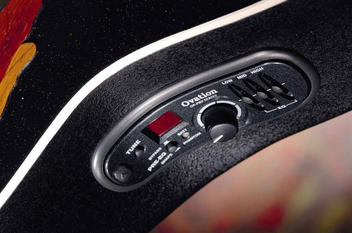 The OP-Pro preamp features gain, three band EQ, onboard tuning and more.