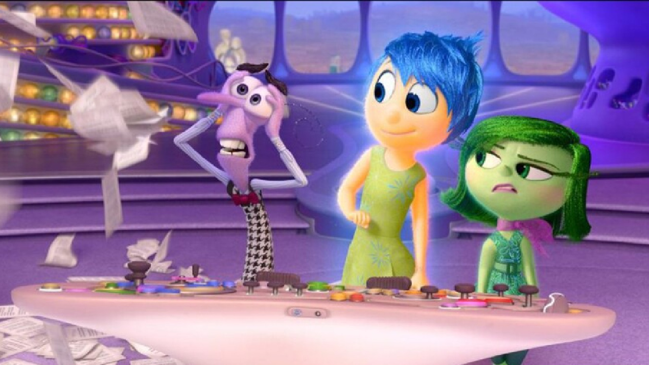 Bill Hader as Fear Inside Out (left).