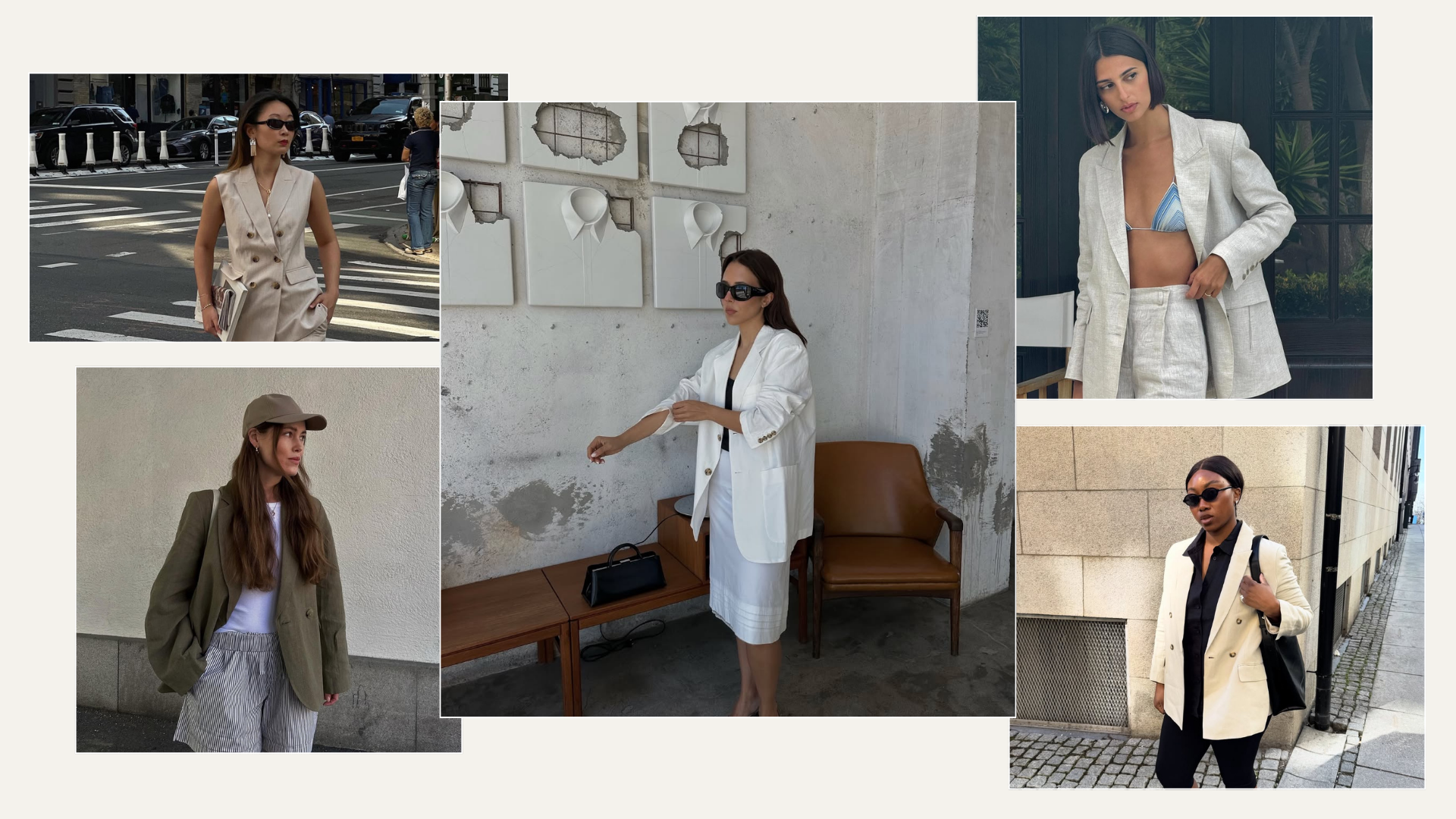 Five linen blazer outfits for summer 2026