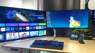 The LG C4 OLED being used as a monitor.