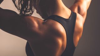 a woman's back muscle