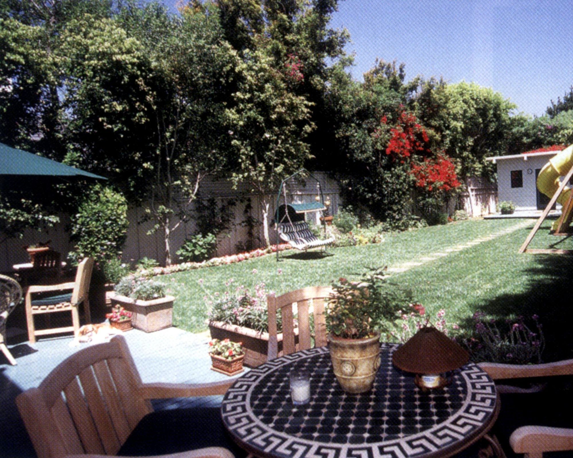 pamela anderson's malibu backyard