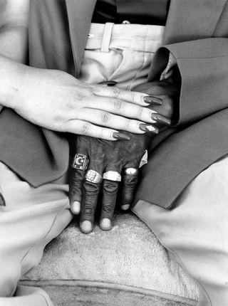 Mom and Mr. Yerby’s Hands, 2005 by LaToya Ruby Frazier. Gelatin silver print, Pinault Collection.