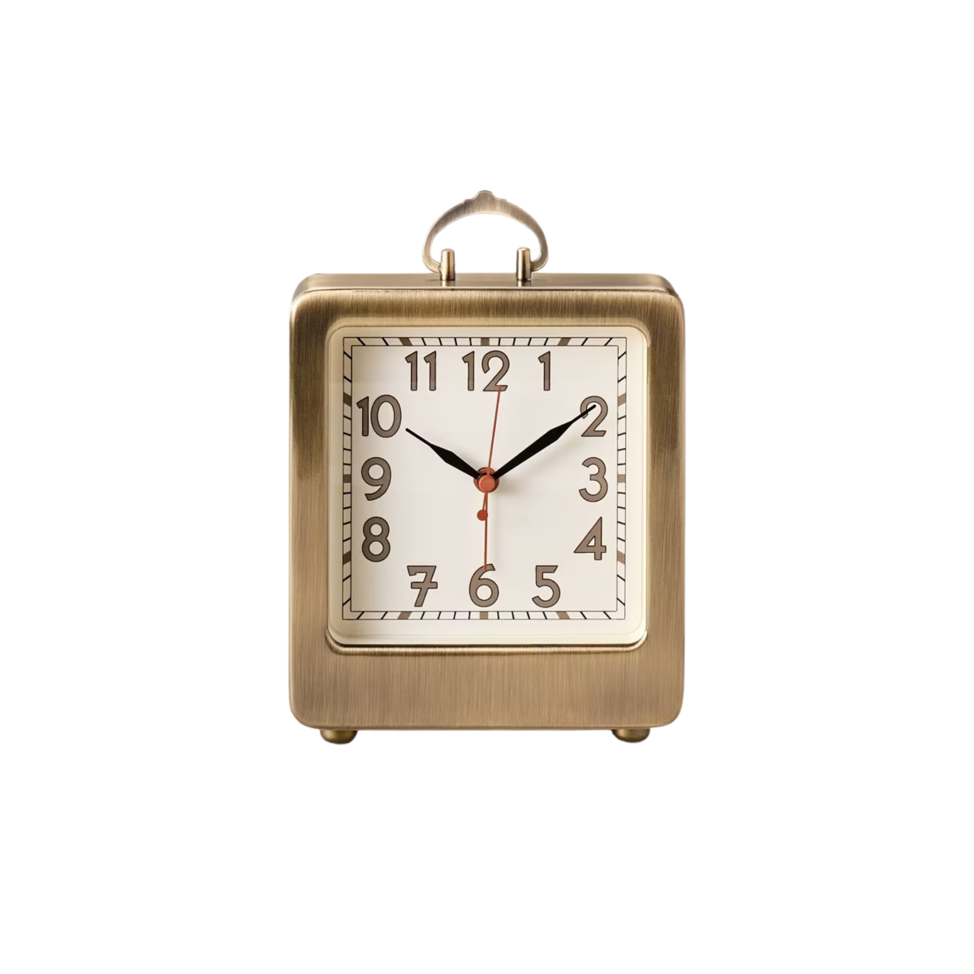 a small brass clock