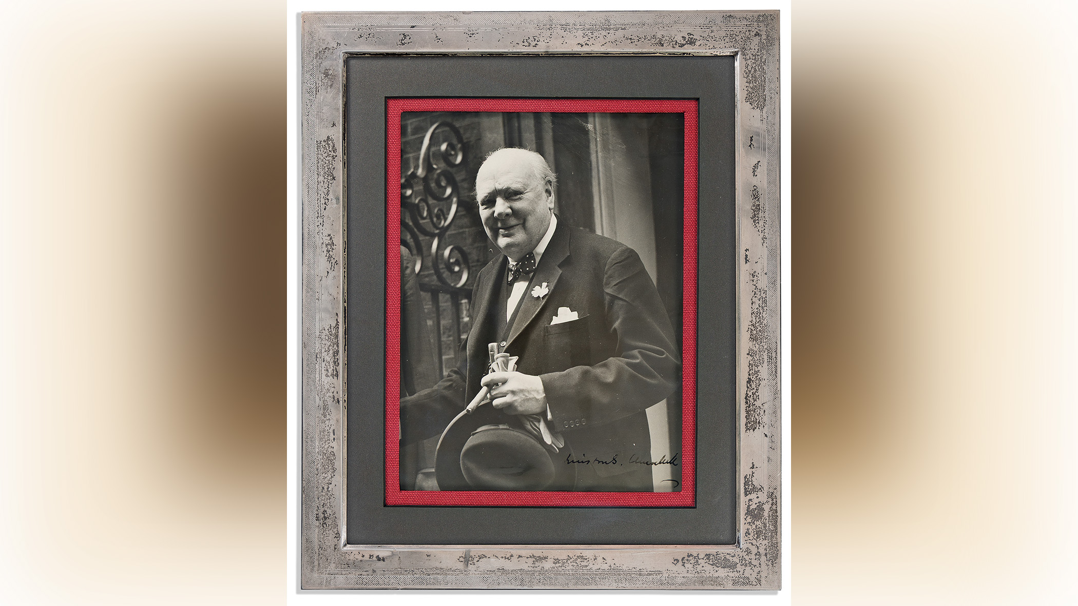 Portrait of Winston Churchill.