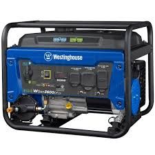 A black and blue portable generator