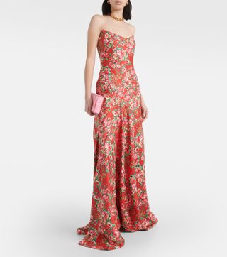 markarian Tallulah Floral Silk Gown