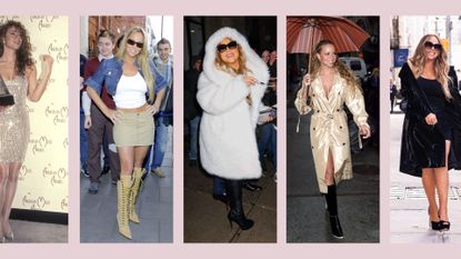 Mariah Carey's best looks gallery - a 5 image compilation of her best looks with both red carpet and street style outfits features in a row 