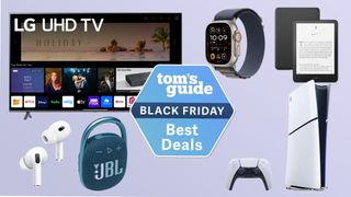 LG LG 70" 4K TV, AirPods Pro, JBL Clip, Apple Watch Ultra 2, Kindle Paperwhite and Sony PS5 Slim