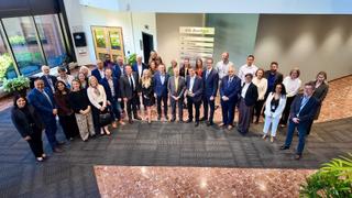 Ross Video executives and Canadian officials at the announcement for the expansion of Ross' manufacturing and R&D operations in Ontario. 