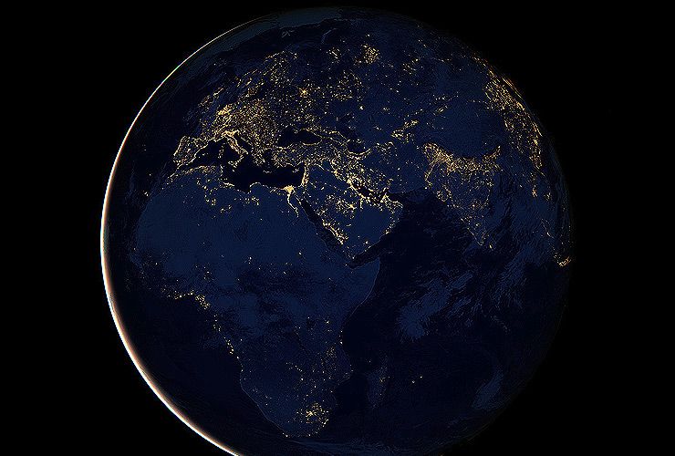 Black marble: Nasa images of earth at night