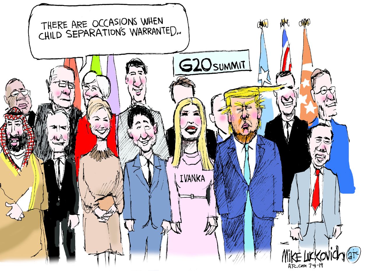 Political Cartoon U.S. G20 Summit Ivanka Trump Child Separation