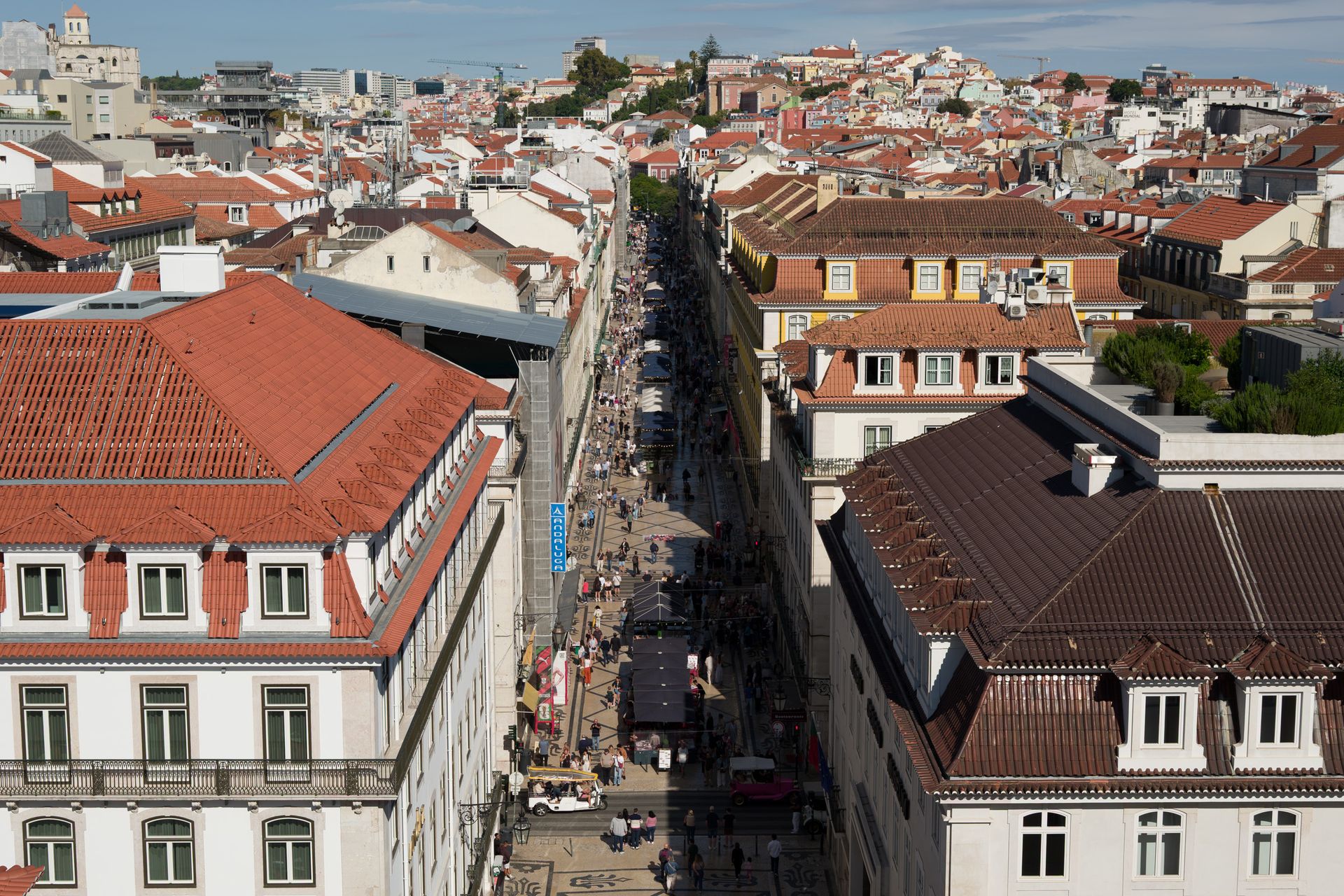  the Lisbon skyline, seen from a high vantage point