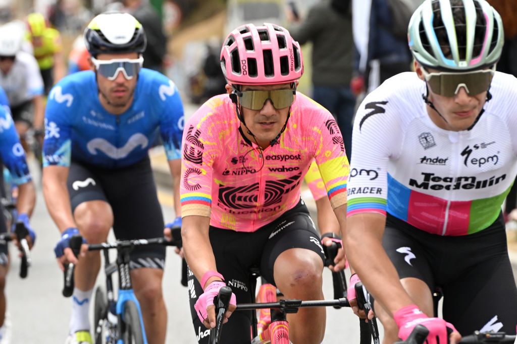 SANTA ROSA DE VITERBO COLOMBIA FEBRUARY 07 EDITORS NOTE Alternate crop Richard Carapaz of Ecuador and Team EF Education EasyPost competes during the 4th Tour Colombia 2024 Stage 2 a 1686km stage from Paipa to Santa Rosa de Viterbo 2751m on February 07 2024 in Santa Rosa de Viterbo Colombia Photo by Maximiliano BlancoGetty Images