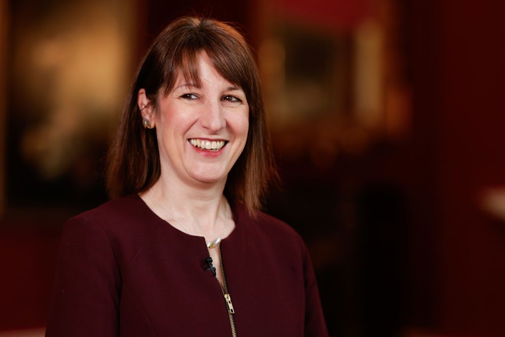 Rachel Reeves, UK chancellor of the exchequer, during a Bloomberg Television interview in London